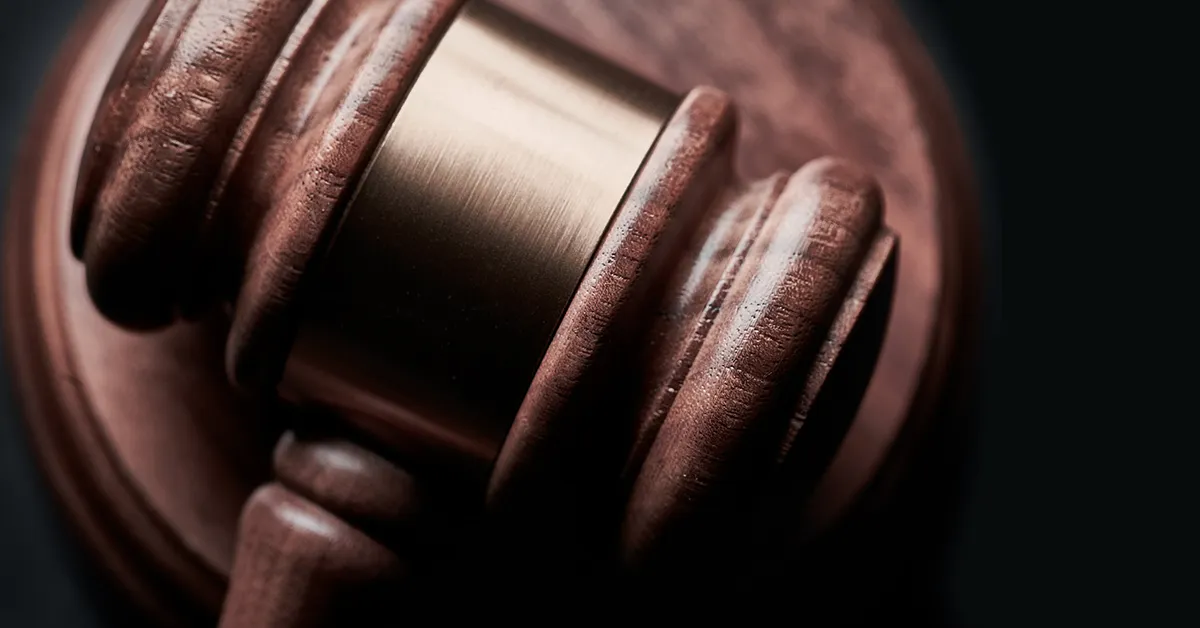 close up image of gavel